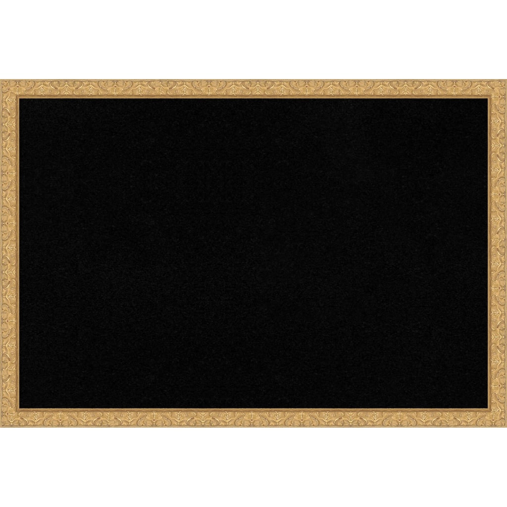 Lila Gold Wood Framed Cork Board - Bulletin Board, Organization Board, Pin Board
