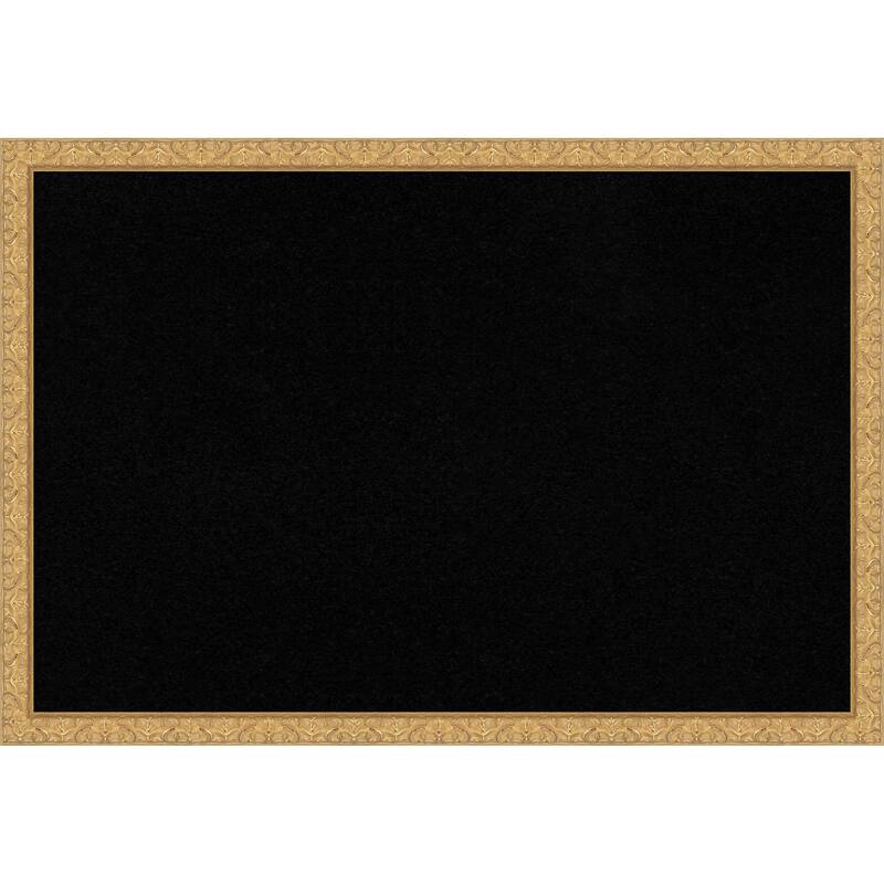 Lila Gold Wood Framed Cork Board - Bulletin Board, Organization Board, Pin Board