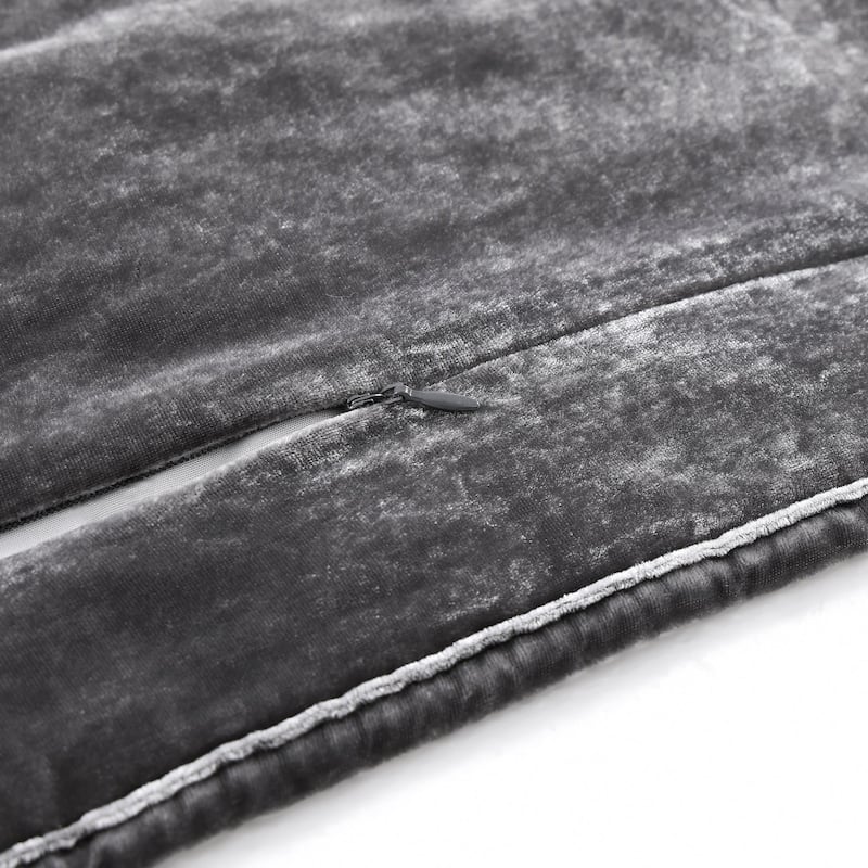 HiEnd Accents Stella Faux Silk Velvet Double Box Stitch Modern Rustic 3 Piece Quilt Set