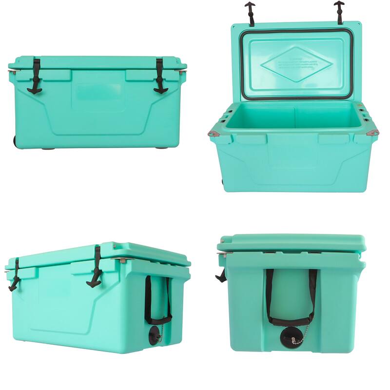65 qt. Outdoor Portable Ice Chest Camping Cooler with Wheels