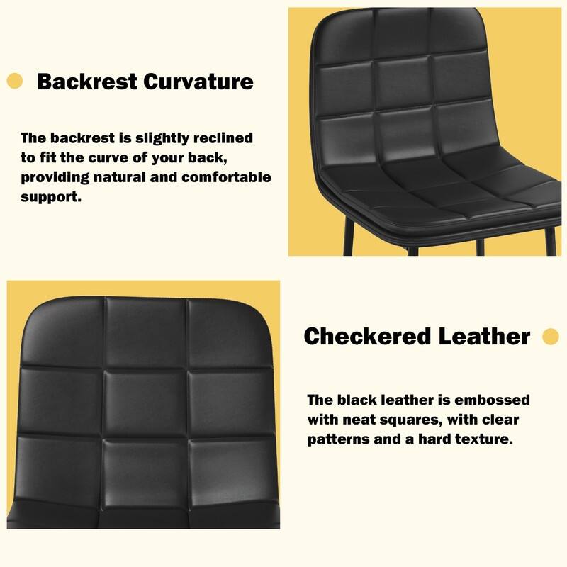 Metal Upholstered Bar Stools (Set of 4)
