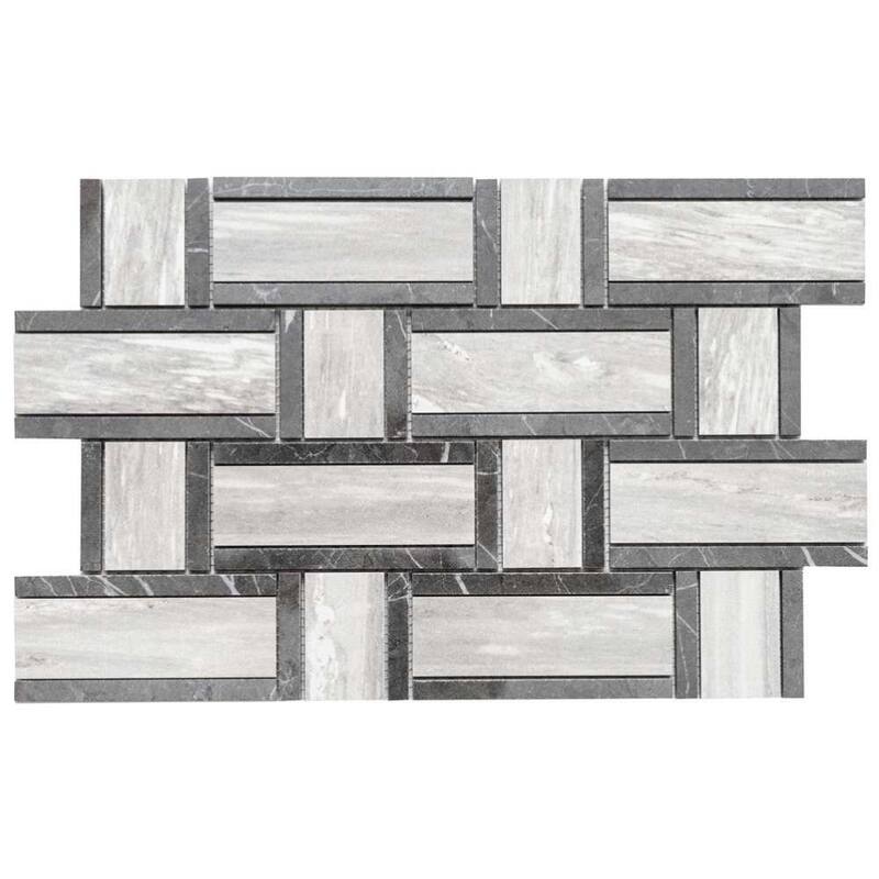 The Tile Life Stately Tre Basketweave 9.5x14 Porcelain Floor & Wall Tile