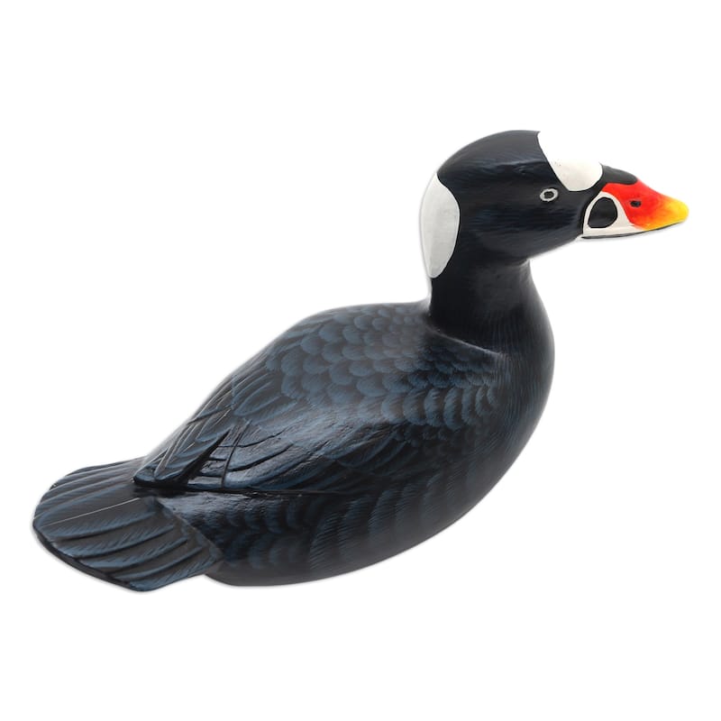 Novica Handmade Surf Scoter Wood Statuette