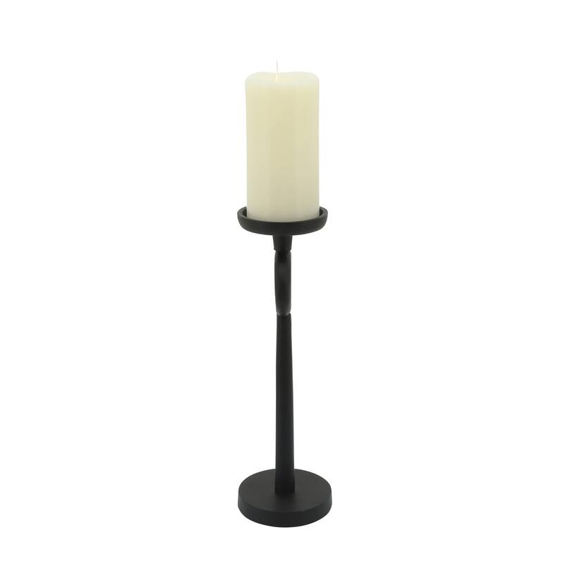 Sagebrook Home Simple Black Modern Iron Candle Holder