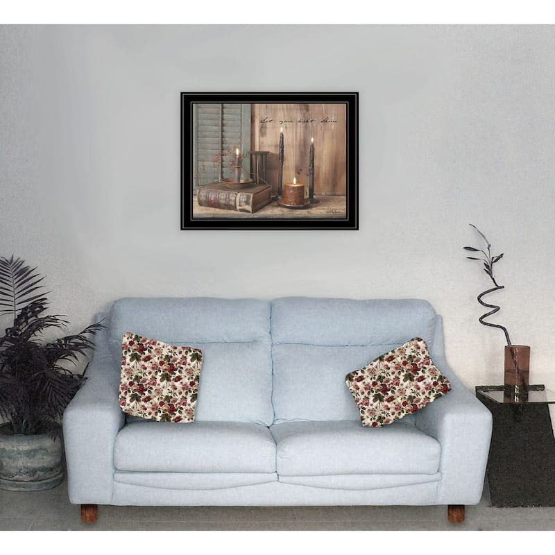 TrendyDecor4U Traditional "Let Your Light Shine" Framed Print Wall Art by Billy Jacobs