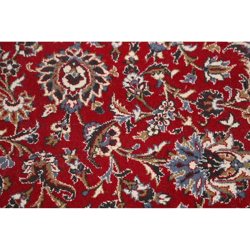 Traditional Red Kashan Turkish Rug Machine-Made Carpet - 9'8" x 12'10"