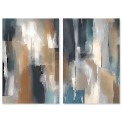 Vertical Rush Canvas Set of 2 by Art Remedy, Gallery Wrapped