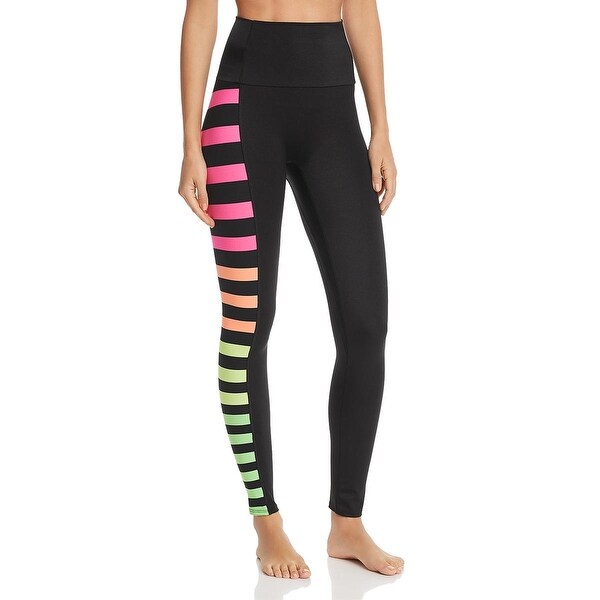 striped athletic leggings