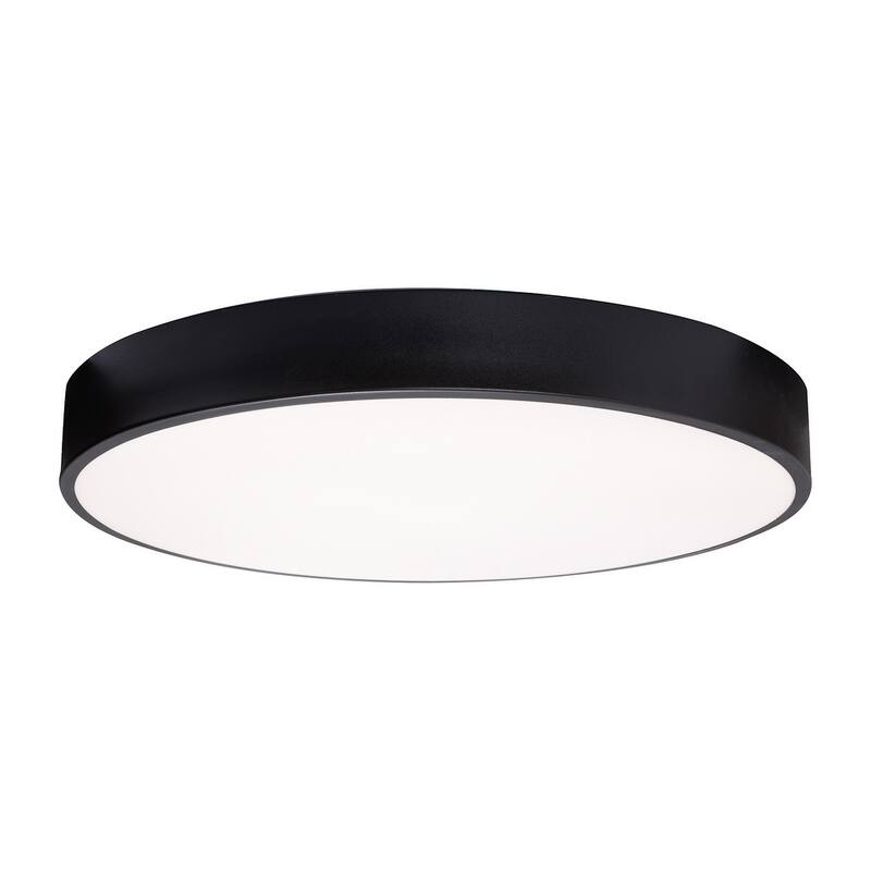 AFX BAYF19LAJUD Bailey 19" Wide Flush Mount Drum Ceiling Fixture - Black