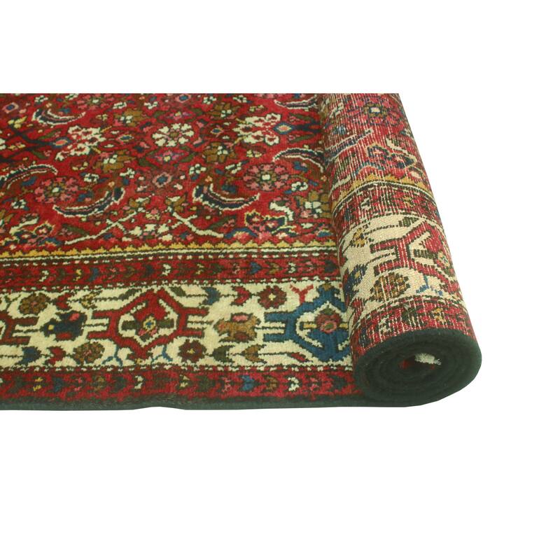 Fine Vintage Distressed Subbooh Red/Beige Runner - 3'4" x 9'2"