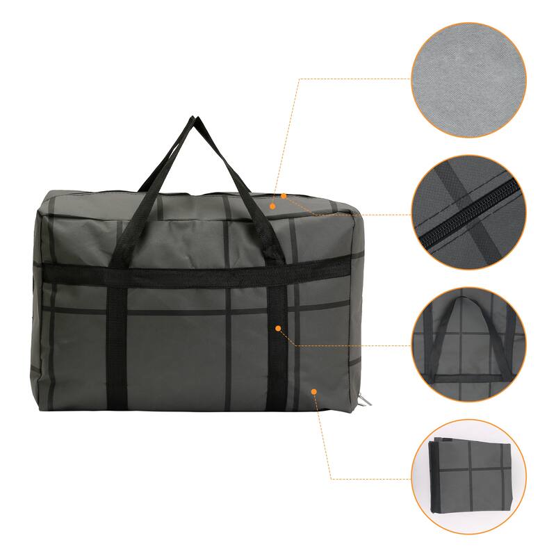 1 Pack Clothes Storage, Moving Bags for Organizing Bedroom, Closet Organizers and Storage Black