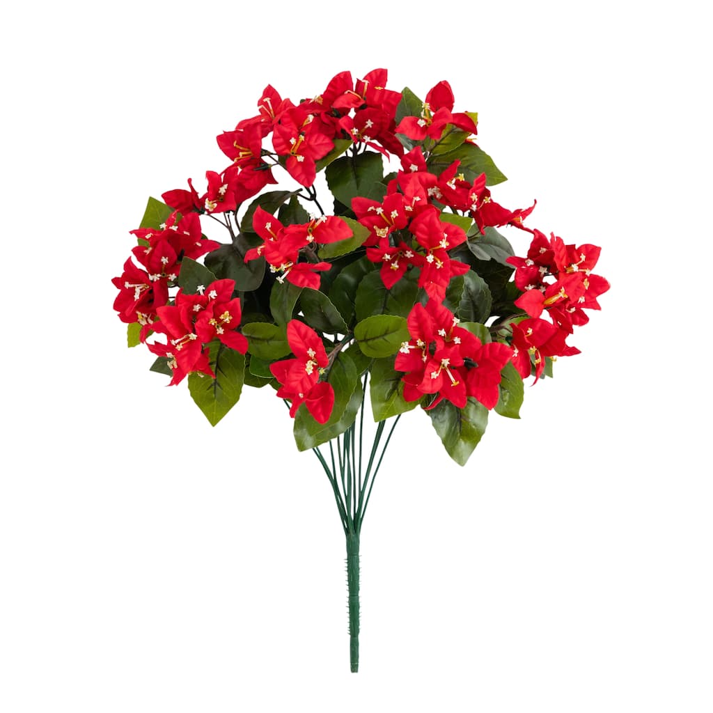 19-in UV Resistant Artificial Bougainvillea Bush - Set of 4
