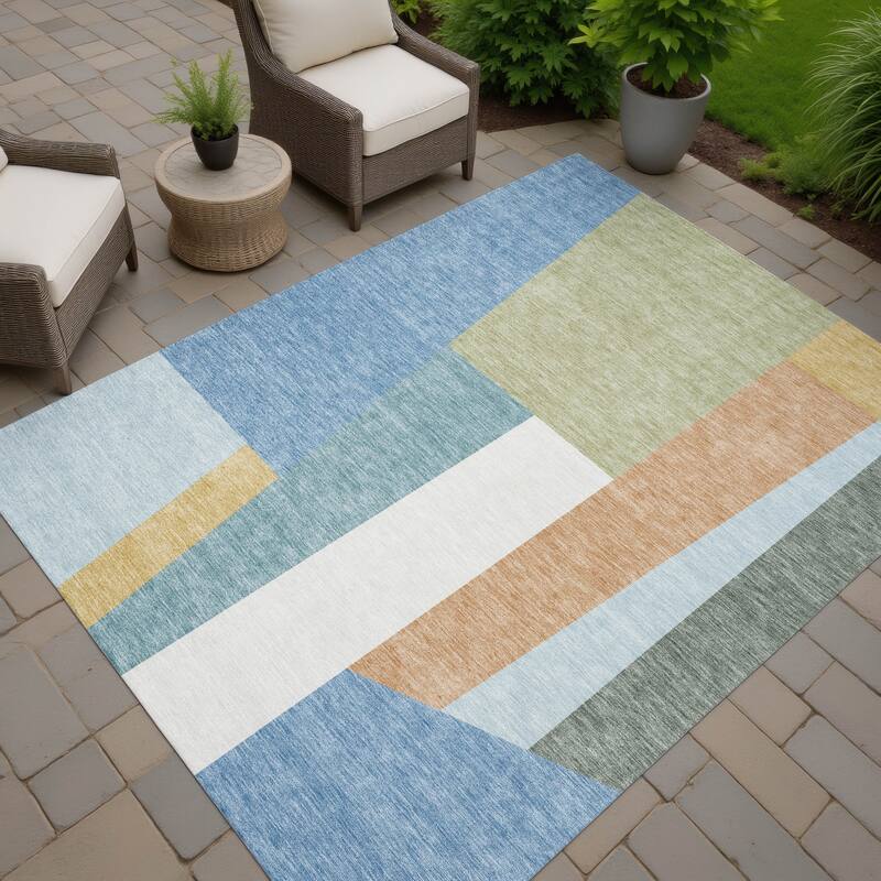 Machine Washable Indoor/ Outdoor Contemporary Jolie Chantille Rug