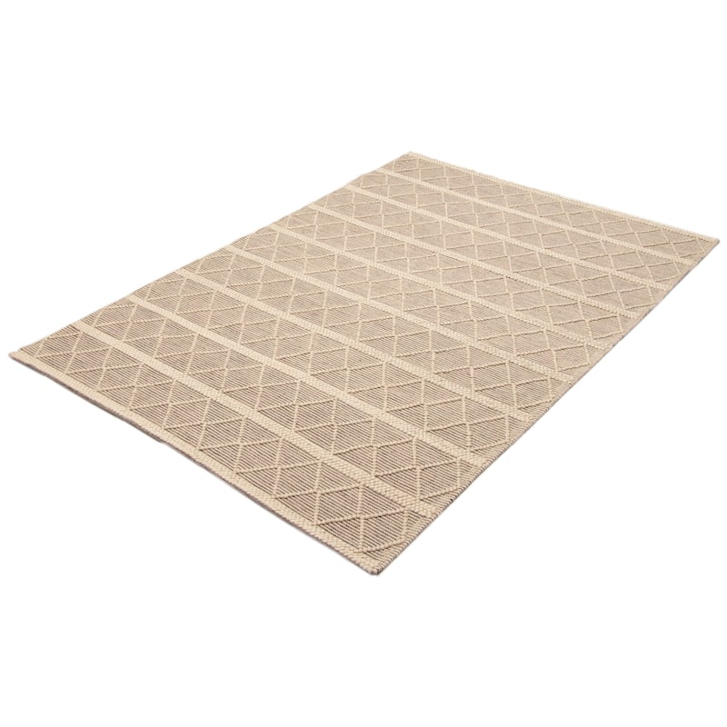 ECARPETGALLERY Braid weave Sienna Grey Wool Rug - 6'0 x 8'11