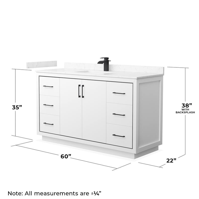 Wyndham Collection WCF1111-60S-VCA-MXX Icon 60" Free Standing Single