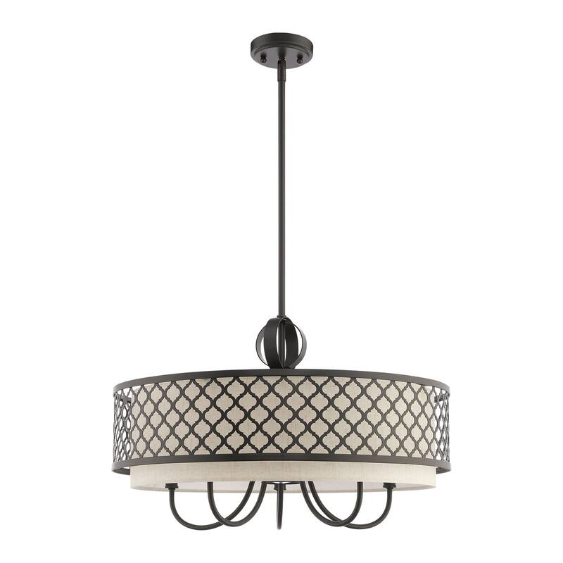 Livex Lighting Arabesque Single Light 24" Wide Drum Chandelier with