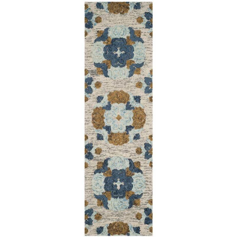 SAFAVIEH Handmade Blossom Osane Modern Floral Wool Rug