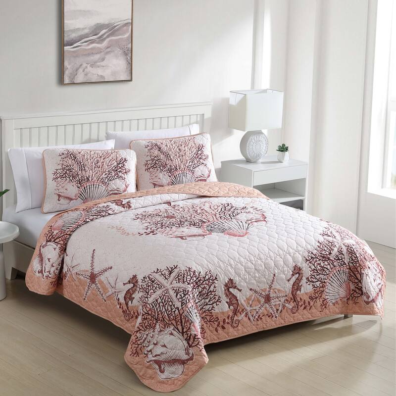 Caribbean Joe Coastal 3PC Quilt Set