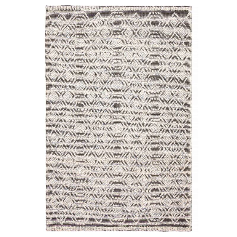 ECARPETGALLERY Braid weave Sienna Navy Wool Rug - 5'1 x 7'11 - Dark Navy - 5'1 x 7'11