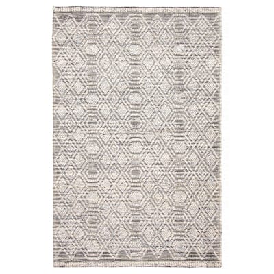 ECARPETGALLERY Braid weave Sienna Navy Wool Rug - 5'1 x 7'11