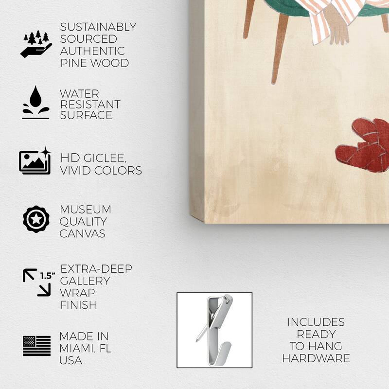 Wynwood Studio Fashion and Glam Before bedtime Brown and Dark Green Modern & Contemporary Wall Art Canvas Print
