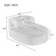 preview thumbnail 2 of 14, Modern Chaise Lounge Sofa Boneless Couch 51.6" Sofa Bed Compression Sofa Couch with Two Supportive Pillows for Living Room