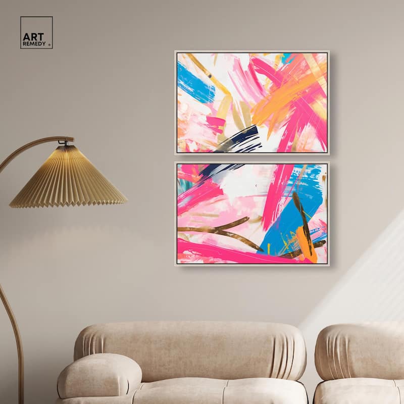 Language Spontaneity II Canvas Set of 2 by Art Remedy