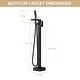 preview thumbnail 18 of 16, Freestanding Bathtub Faucet Waterfall Tub Filler Brushed Nickel Floor Mount Brass Bathroom Faucets with Hand Shower