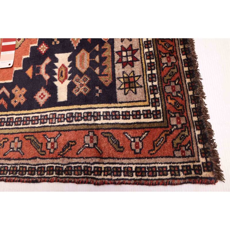 ECARPETGALLERY Hand-knotted Melis Vintage Copper Wool Rug - 4'2 x 5'8