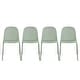 preview thumbnail 45 of 50, Set of 4 Plastic Dining Chairs For Kitchen Office Business Cafe Guest Waiting Room Event Party Outdoor Patio Hotel Green