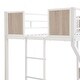 preview thumbnail 15 of 17, Twin over Full Metal Bunk Bed with Trundle, Black & Brown