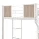 preview thumbnail 7 of 9, Twin over Full Metal Bunk Bed with Trundle, White & Brown