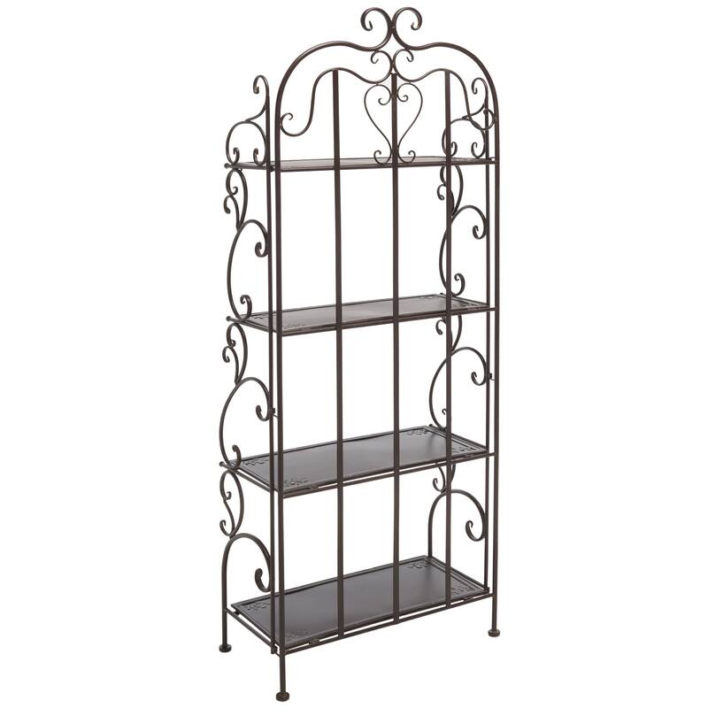 SAFAVIEH Outdoor Monserrat 4-Tier Shelf Unit - 66Wx25Dx13H