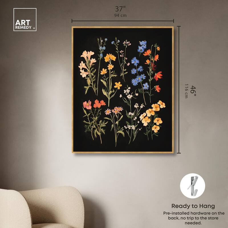 Darkling Daisies II Canvas by Art Remedy