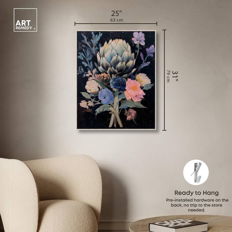 Moody Artichoke I Canvas by Art Remedy