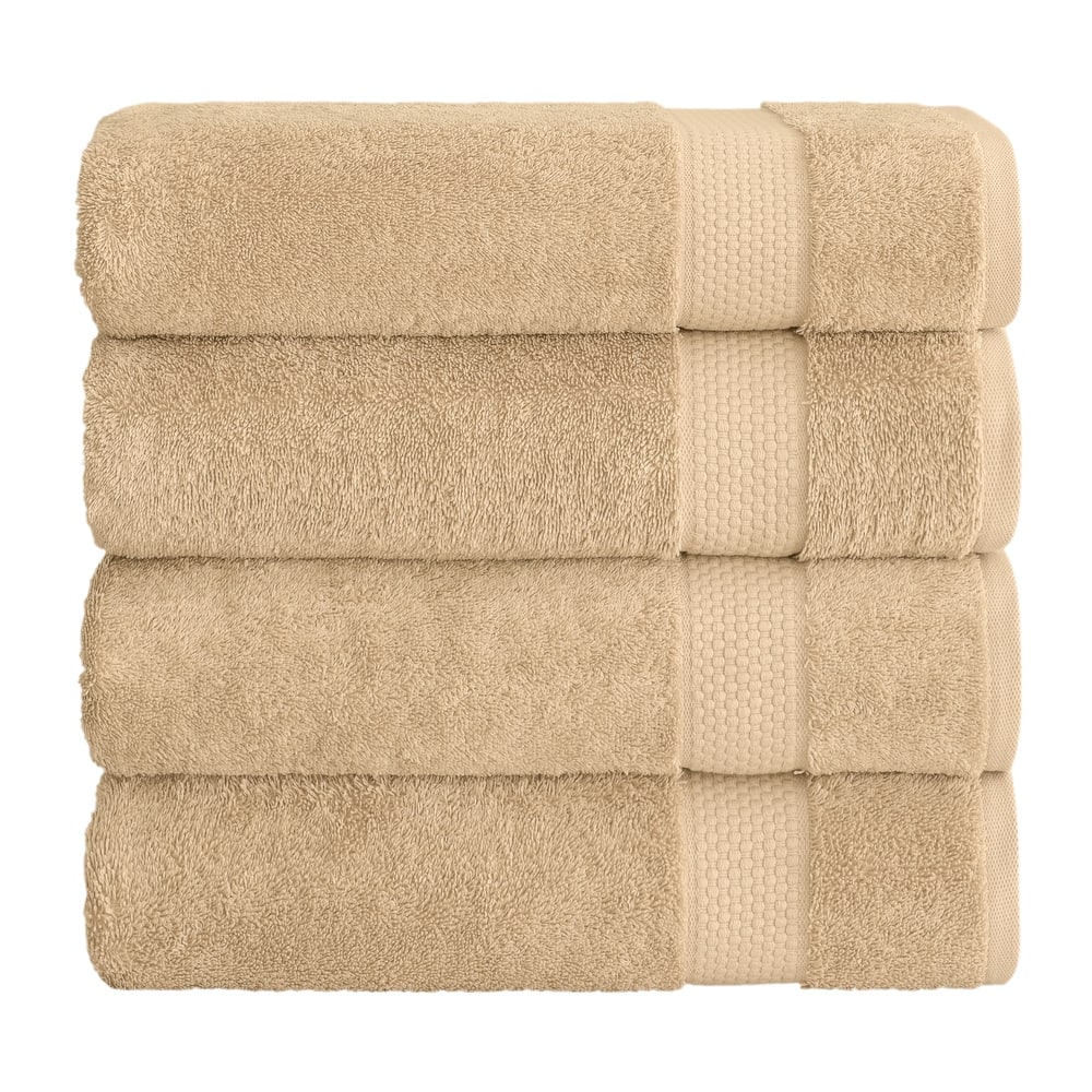 Authentic Hotel and Spa 100 percent Aeagean Long Staple Turkish Cotton STARLIGHT Terry Bath Towels (Set of 4)
