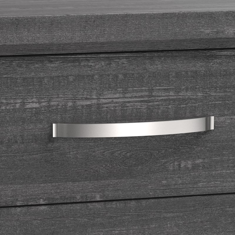Contemporary Grey Solid Wood 2-Drawer Nightstand End Table