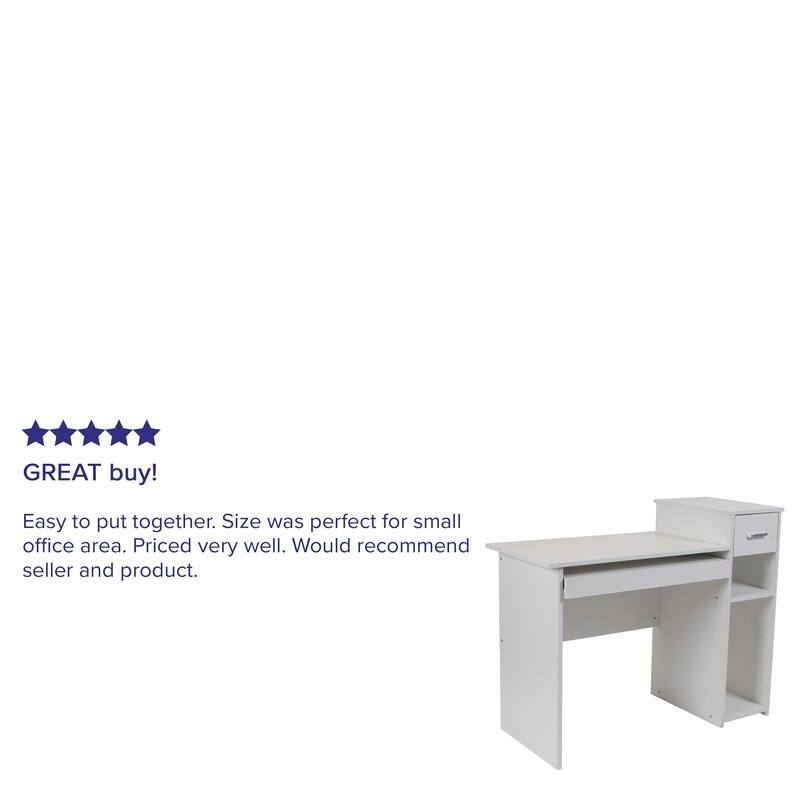 Computer Desk with Shelves and Drawer