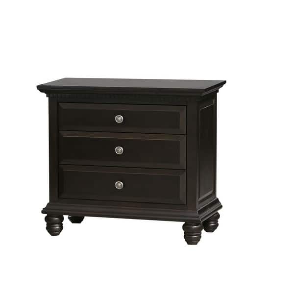 Abbyson Lucia Solid Wood 3Drawer Nightstand Bed Bath & Beyond 37171586