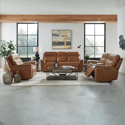Liberty Furniture Cooper Living Room Power Leather Sets - Sofa, Recliner, Loveseat