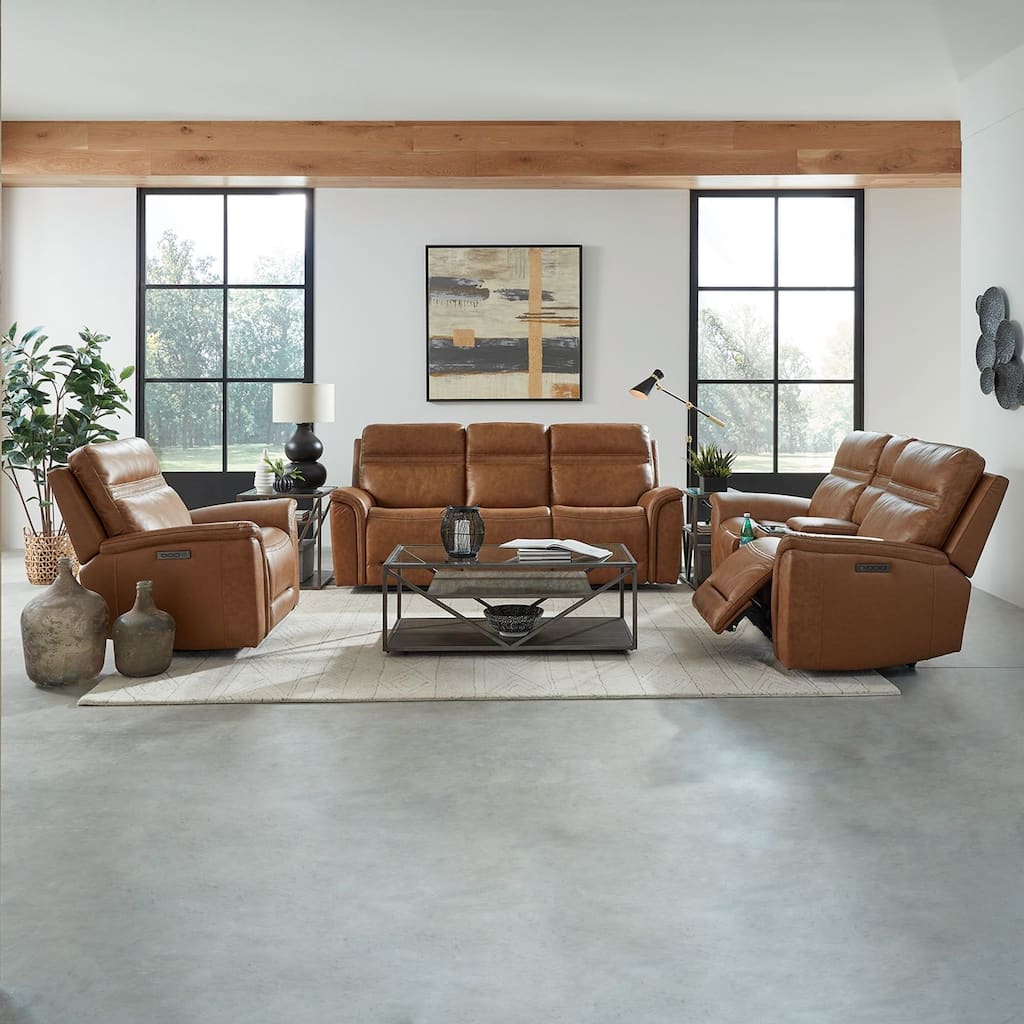 Liberty Furniture Cooper Living Room Power Leather Sets - Sofa, Recliner, Loveseat