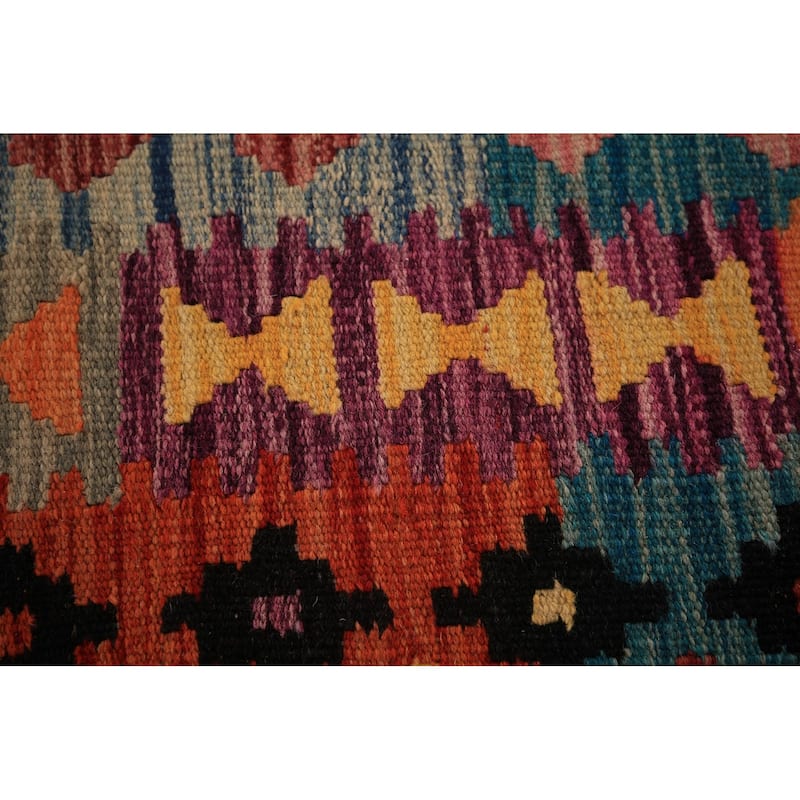 Kilim Oriental Area Rug Flatweave Wool Carpet - 8'2" x 11'4"