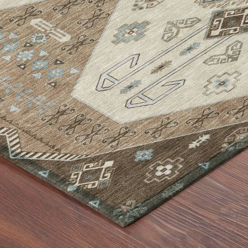 Machine Washable Indoor/ Outdoor Global Hiawatha Chantille Rug
