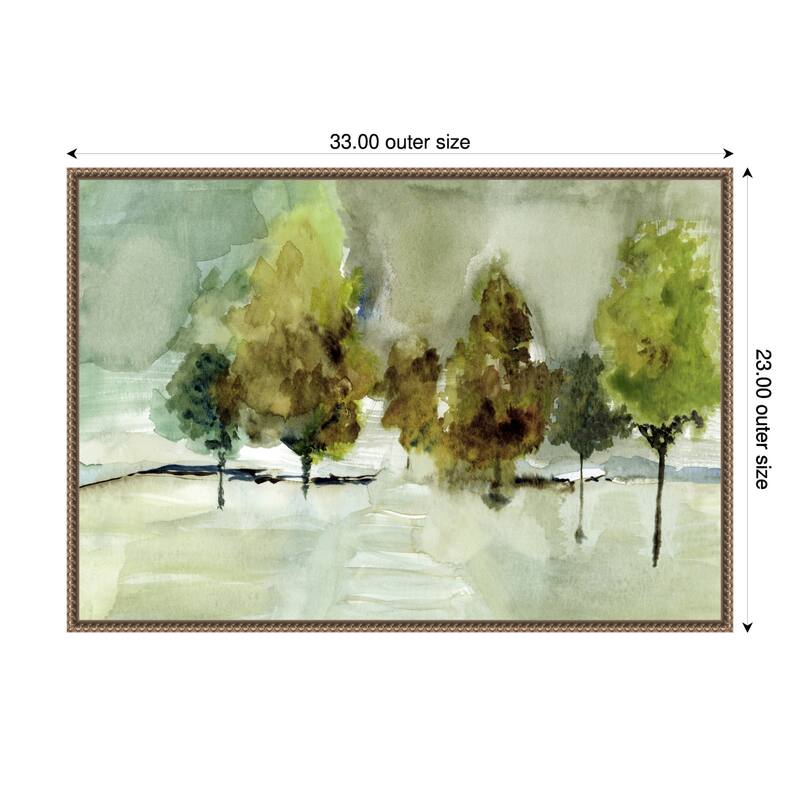 Whispering Woods by Cartissi Framed Canvas Wall Art Print - 33 x 23 in