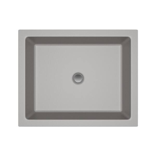 slide 2 of 6, Lexicon Platinum Quartz Composite Rectangle Vanity Sink Galaxy Concrete V330