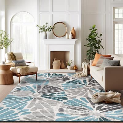 Contemporary Circles Area Rug