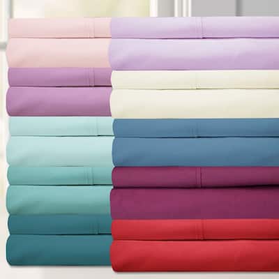 Sweet Home Collection 6 Piece Sheet Set, Deluxe Ultra Soft 1500 Series, Double Brushed Microfiber.