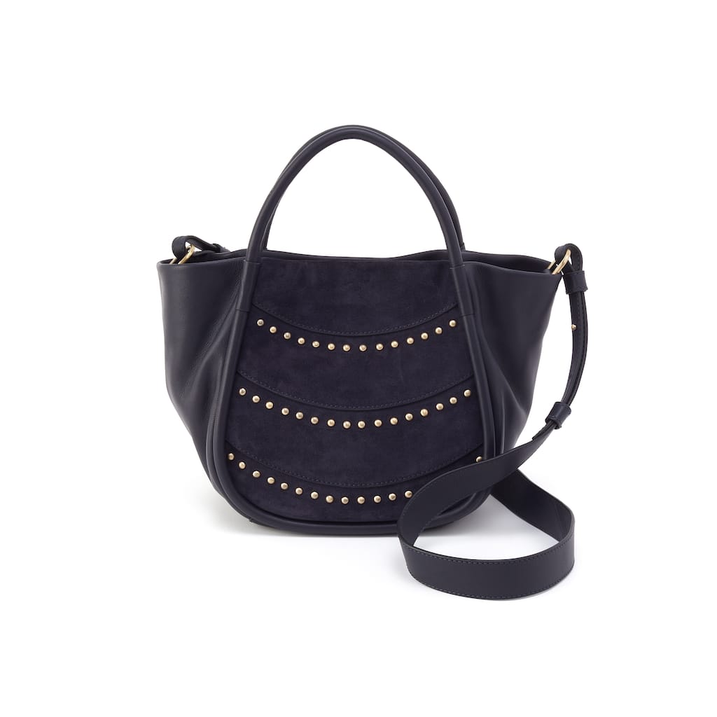 HOBO Margot Studded Suede and Leather Satchel Bag