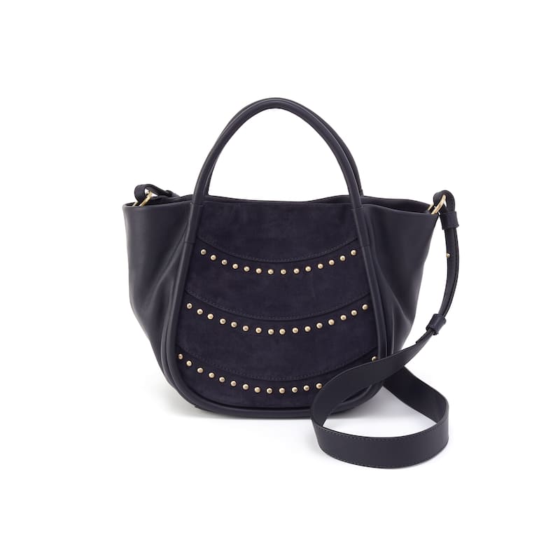 HOBO Margot Studded Suede and Leather Satchel Bag