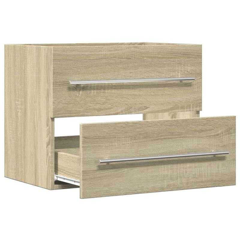 vidaXL Sink Cabinet Sonoma Oak Engineered Wood 23.6 x 15.2 x 18.9 in - 15.2 x 23.6 x 18.9 in